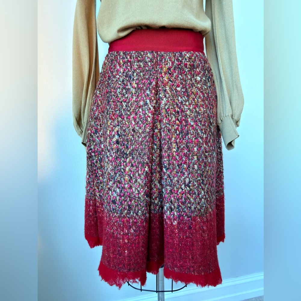 Alberta Ferretti Multicolor Tweed A-Line Skirt USA size 4 - Picture 9 of 17